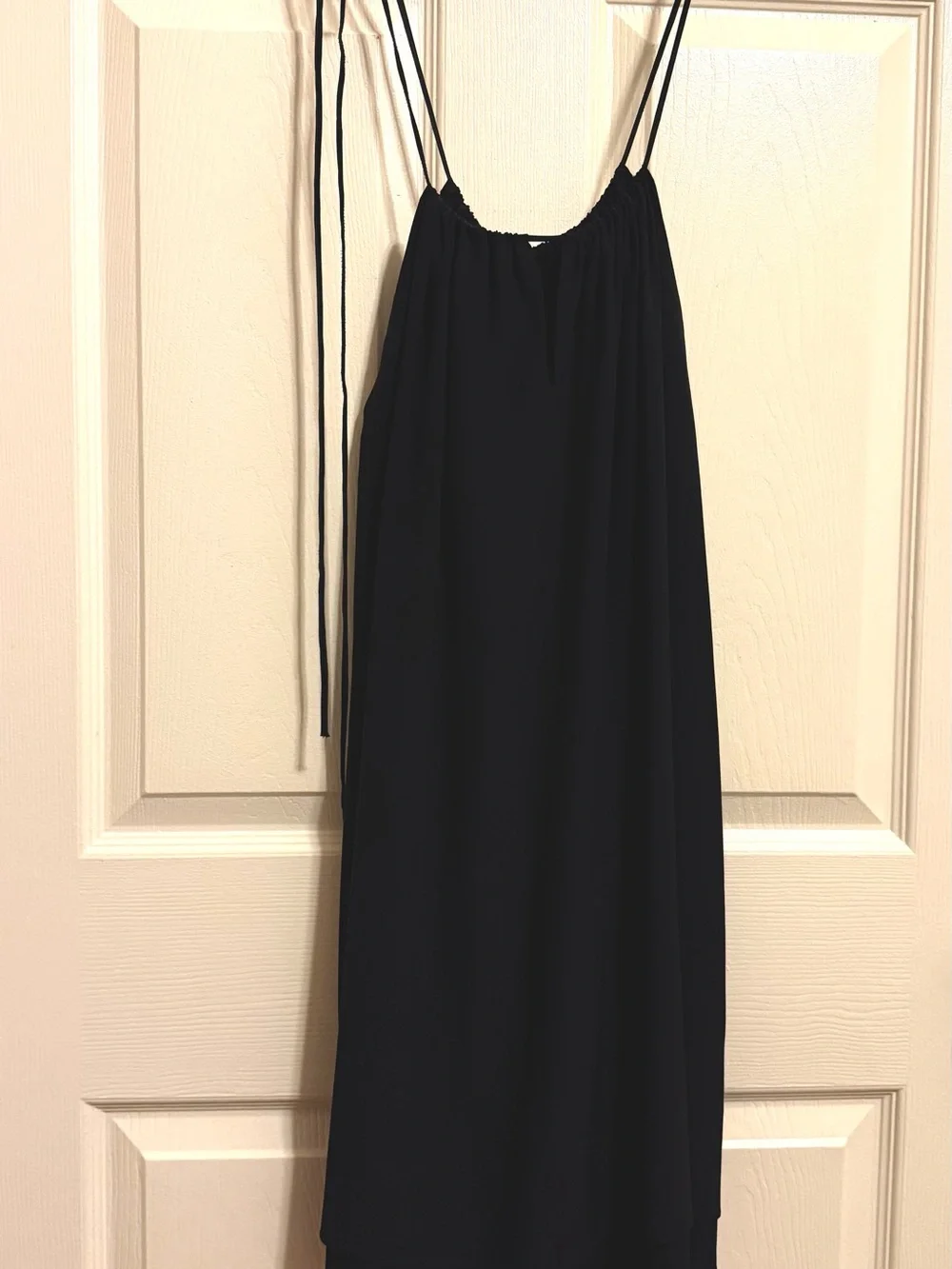 rag & bone Black Spaghetti-Strap Midi Dress